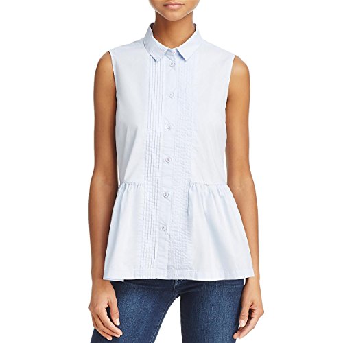 French Connection Neema Cotton Camisa, Azul (Salt Water), 36 para Mujer