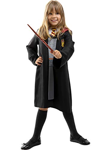 Funidelia | Disfraz de Hermione Granger para niña - Capa con Vestido - Harry Potter para niños - Divertidos disfraces para tus fiestas, accesorios para Halloween y carnaval - Negro - Talla 5-6 años