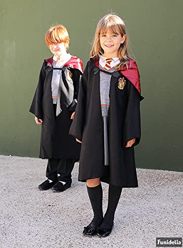 Funidelia | Disfraz de Hermione Granger para niña - Capa con Vestido - Harry Potter para niños - Divertidos disfraces para tus fiestas, accesorios para Halloween y carnaval - Negro - Talla 5-6 años