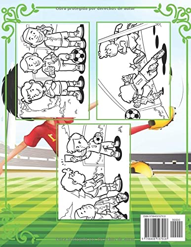 Fútbol Americano Libro de Colorear Para Niños y Adolescentes: Páginas Para Colorear Para Niños, Adolescentes y Adultos (Todas las Edades): 44 Diseños de fútbol originales y únicos