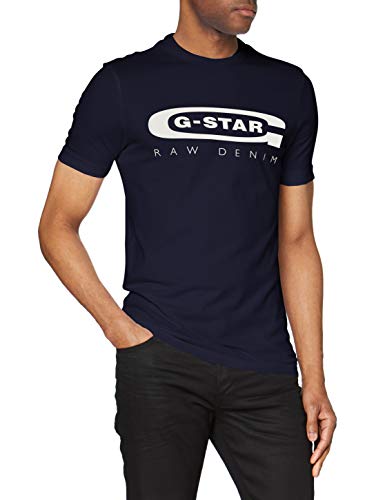 G-STAR RAW, hombres Camiseta Graphic 4, Azul (sartho blue 336-6067), L