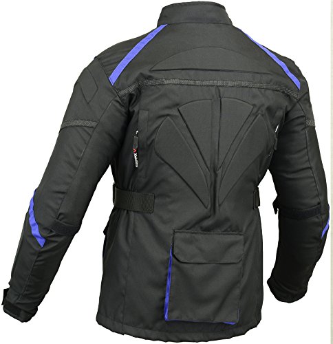 GearX Surfer Chaqueta Moto Impermeable Acolchada Espalda y Codo, XXL