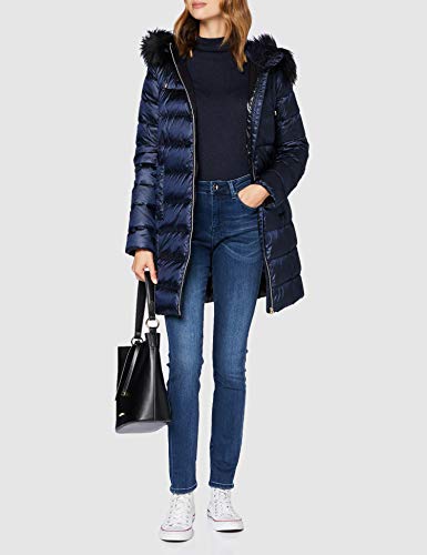 Geox W BLENDA Parka Mujer, Azul (Iridescent Blue), 44