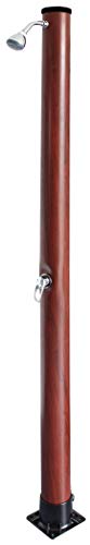 Gre AR1020W - Ducha jardín imitación madera, PVC, 20 litros