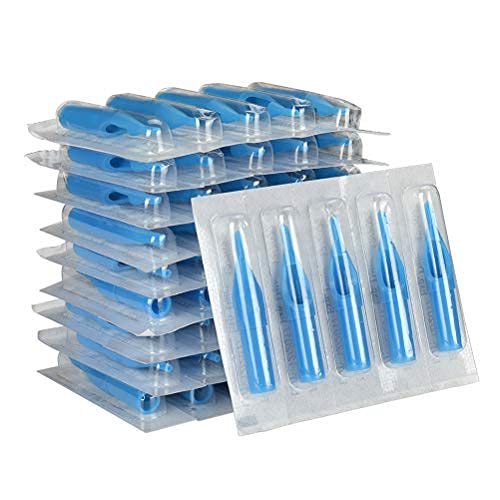HEALIFTY Mezcla desechable punta de la boquilla del tatuaje profesional tatuaje boca de la aguja 100pcs (azul)