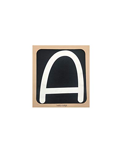 Hello-Bags. Bolso Tote. Algodón 100%. Modelo "A". Negro. Con cremallera, forro y bolsillo interior. 37*38 cm. Incluye bonito sobre kraft de regalo.