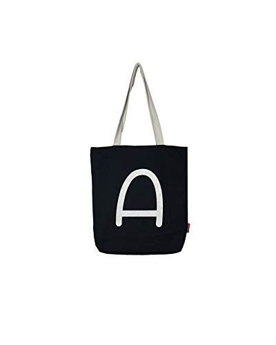 Hello-Bags. Bolso Tote. Algodón 100%. Modelo "A". Negro. Con cremallera, forro y bolsillo interior. 37*38 cm. Incluye bonito sobre kraft de regalo.