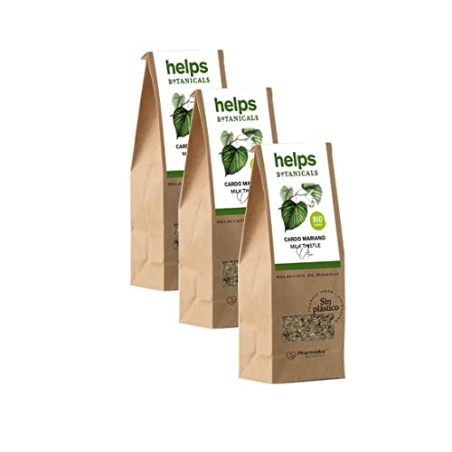 HELPS INFUSIONES - Infusión Depurativa De Cardo Mariano ECO. Té Detox Natural Regenerador Del Hígado. Bolsa A Granel De 100 Gramos. Pack de 3