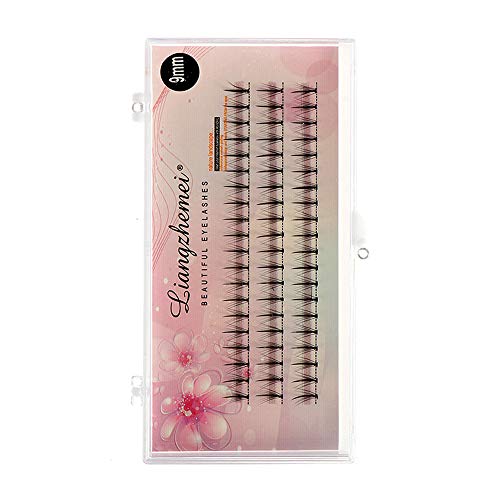 Herramientas de maquillaje de ojos Natural largo Voluminoso efecto de pestañas postizas hechas a mano Extensión de pestañas individuales Pelo sintético Definición negrita (9 mm)