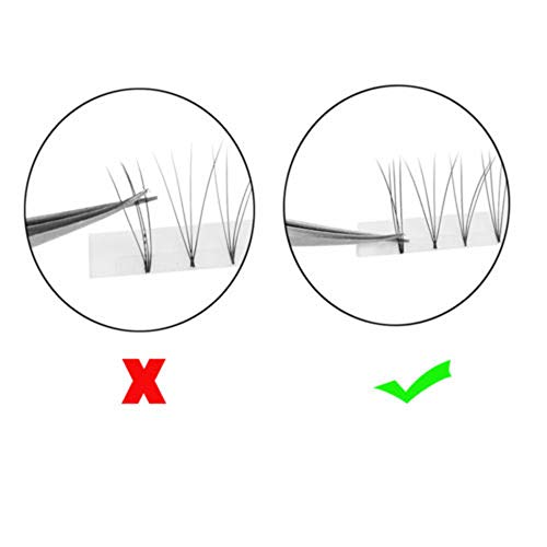 Herramientas de maquillaje de ojos Natural largo Voluminoso efecto de pestañas postizas hechas a mano Extensión de pestañas individuales Pelo sintético Definición negrita (9 mm)
