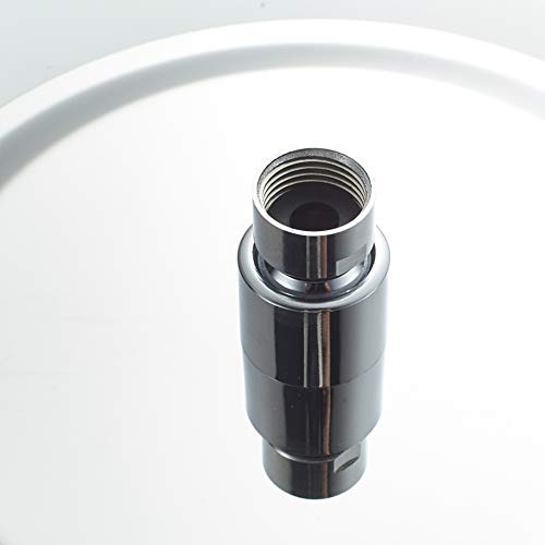 Ibergrif M20293, Rociador para Ducha Redondo (1/2 Pulgada), Alcachofa de Ducha de Acero Inoxidable, Plata, Diámetro de 20 cm