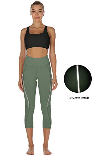icyzone Mallas de Deporte Talle Alto Leggings para Mujer, Talle Alto Pantalones, para Yoga, Pilates, Fitness -S-Cicuta