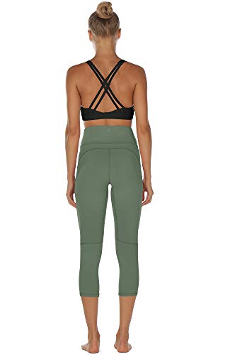 icyzone Mallas de Deporte Talle Alto Leggings para Mujer, Talle Alto Pantalones, para Yoga, Pilates, Fitness -S-Cicuta