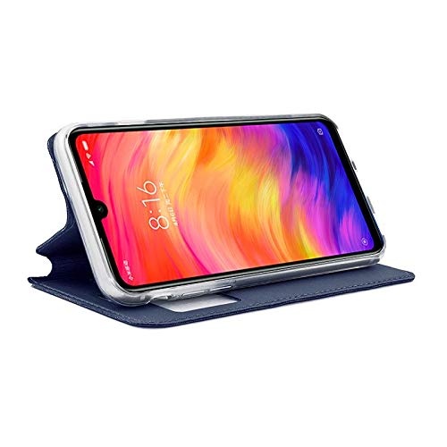 iGlobalmarket Xiaomi Redmi Note 7 / Note 7 Pro, Funda con Tapa, Apertura Lateral Tipo Libro, Cuero PU, Color Azul