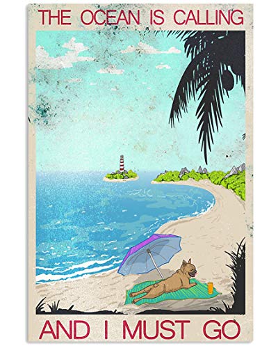 Imagen diaria de Be Brave Be Humble Be Badass, #bulldog Pareja Beach Club Arte de pared, #bulldog en gafas rojas, #bulldog en el baño, impresión sin marco, póster de 40,6 x 61 cm