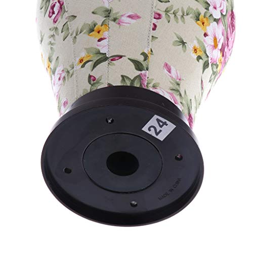 Inzopo - Maniquí de flores vintage, modelo con cabeza de corcho, gorro de lona, para hacer pelucas, soporte para tienda minorista, salón de pelo, decoración del hogar, 24 pulgadas - 2 #