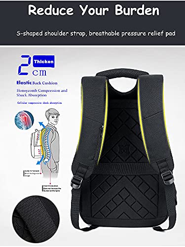 IUTOYYE Viaje Mochila Ordenador Portátil para Hombre Mujer Mochila Escolar para Estudiantes Negocio Anti-robo Delgada con Puerto de Carga USB Resistente al Agua Bolsa de Computadora