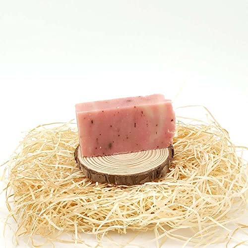 Jabón Natural de Rosa Mosqueta - Jabón para cara, manos y cuerpo. Indicado para pieles secas - Elaborado artesanalmente a base de aceite de oliva - Vegano y Eco