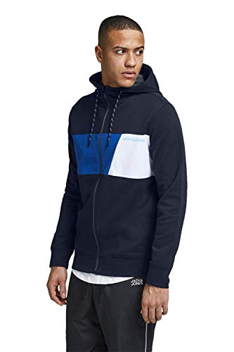 Jack & Jones Hombres Sudaderas Logo (Navy Blazer XXL)