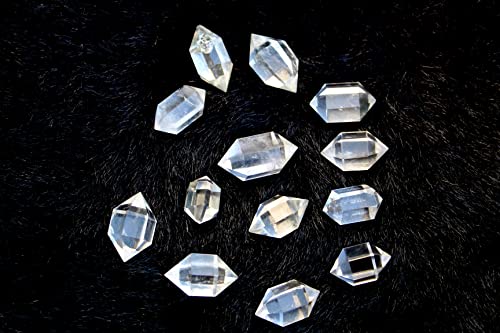 Jet International Hermoso Cristal Cuarzo Herkimer Gemstone Sphatik Folleto Gratis Terapia de Cristal Cristal Original Natural Auténtico Buena Suerte Genuino Divino Sagrado Piadoso Metafísico Brasil