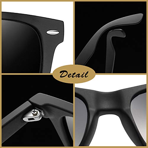 Joopin Gafas de Sol para Hombre y Mujer Polarizadas Clásicas Cuadradas UV400 Protección Gafas con Efecto Espejo Verde Retro Sunglasses Women Men Unisex Oculos de Sol Homem