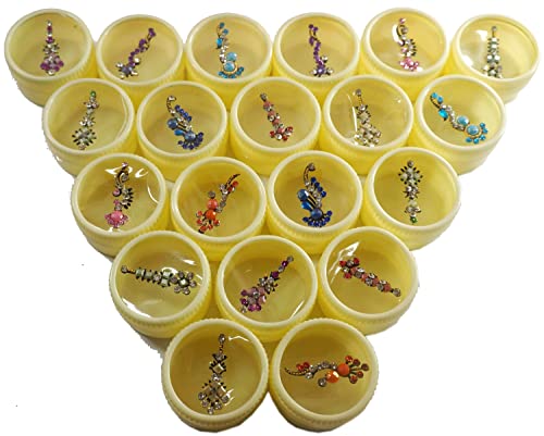 Juego de 12 cajas de cosméticos para mujer india y piedra moderna Bindi