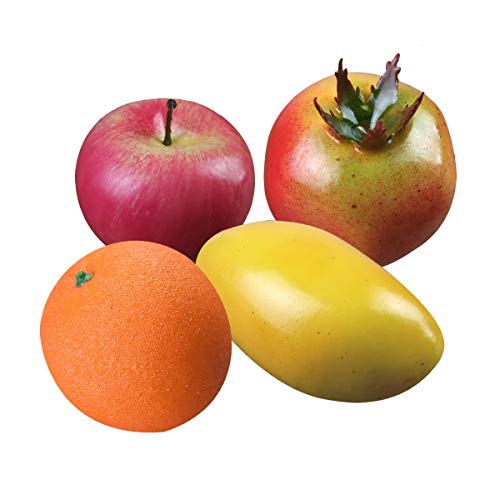 Juego de Frutas Artificiales de 10 Piezas, Fruta Falsa Decorativa de plástico de Aspecto Realista para decoración