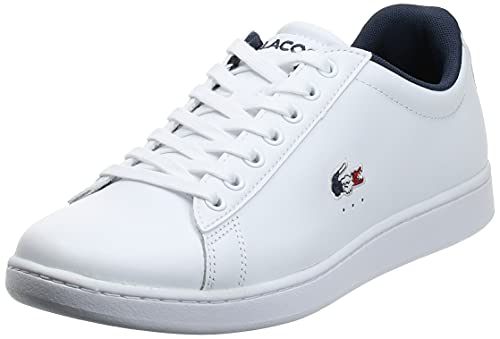 Lacoste Carnaby EVO TRI1 SMA, Zapatillas Hombre, Wht Nvy Red, 44.5 EU