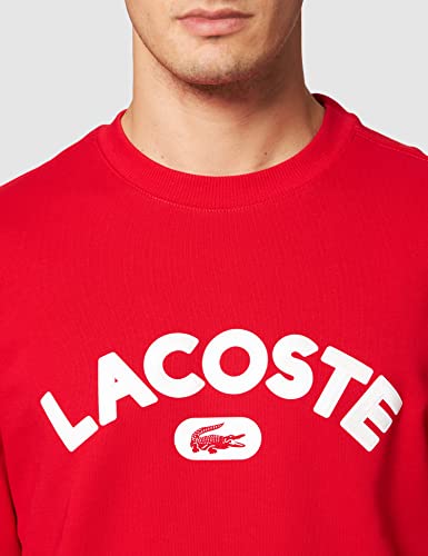 Lacoste SH6873 Sudadera para Hombre, Rojo, L