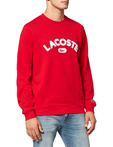 Lacoste SH6873 Sudadera para Hombre, Rojo, L