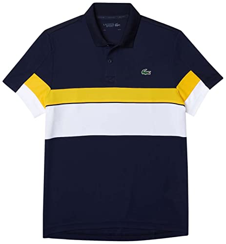 Lacoste Sport DH6932 Camisa cuello Bord-Cotes Ma, Marine/Blanc-Genet-Noir-B, XXL para Hombre
