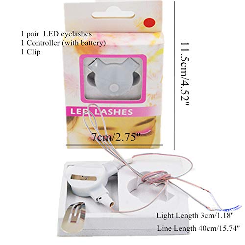 LahAd Intermitente Luces de Navidad De Las pestañas Pub/Club/Bar Portátil Luces Luminoso LED Efecto de pestañas Falsas Impermeable Luminosa pestañas Falsas Orange
