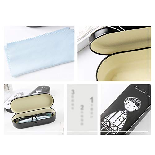 LAMEIDA. Bolsa de Gafas de Sol con Estilo Caja de Almacenamiento Protector portátil Hojalata (Ni?a Negra)
