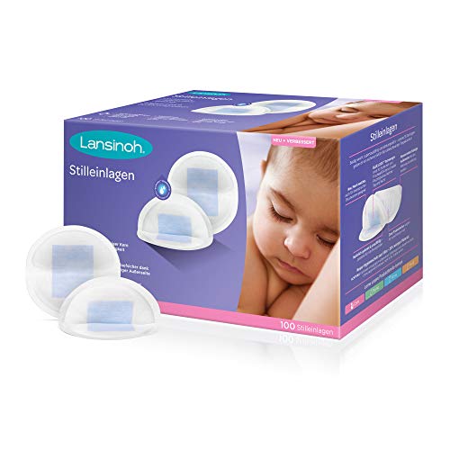 Lansinoh Blue Lock 44284 Discos de lactancia, 100 unidades, color blanco