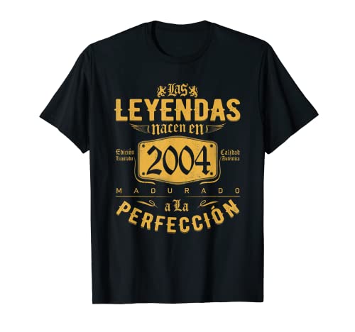 Las Leyendas nacen en 2004 Regalo de 18 años hombre mujer Camiseta