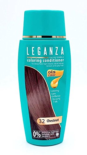 Leganza, Tinte Bálsamo Natural para el Cabello, Color Castaño 32