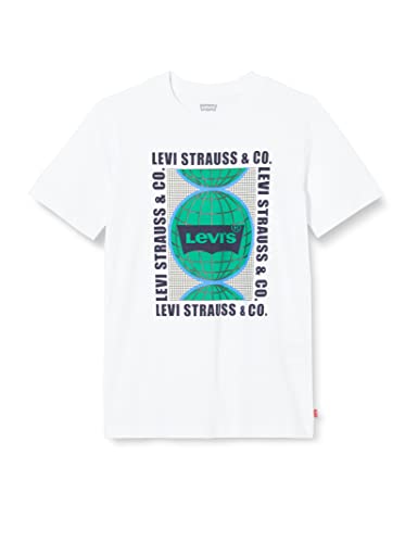 Levi's kids Lvb Short Slv Graphic Te Shirt Camiseta, Blanco, 6 Años para Niños