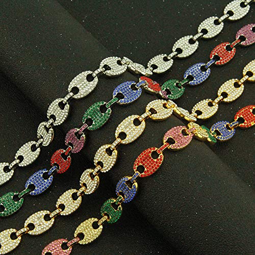 LH&CH Collar de Hombre de Zircon a Rayas (Silver?Color?-24inch)