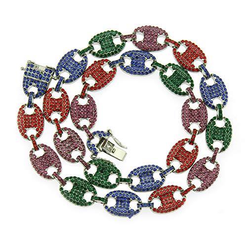 LH&CH Collar de Hombre de Zircon a Rayas (Silver?Color?-24inch)