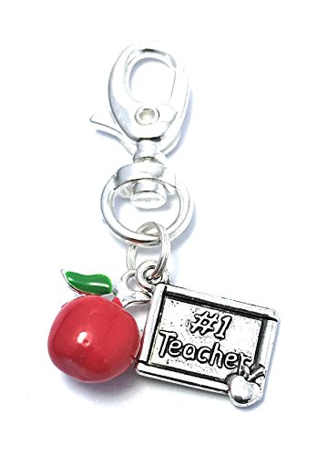Libby's Market Place Llavero con colgante de manzana roja con bolsa de organza para regalo