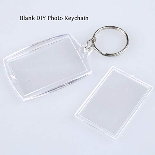 Liwein Marco Llavero Foto,Acrílico Transparente Llaveros de Inserción de Fotos Personalizadas Rectangular Llavero en Blanco para Regalo Bricolaje Hombres Mujeres Imágenes(30 Piezas)