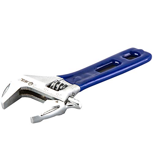 Llave inglesa ajustable de apertura amplia con mango corto, llave inglesa ajustable (4")