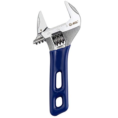 Llave inglesa ajustable de apertura amplia con mango corto, llave inglesa ajustable (4")