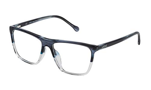 Loewe VLWA16M5306X8 Monturas de Gafas, Shiny Streaked Blue, 55 Unisex