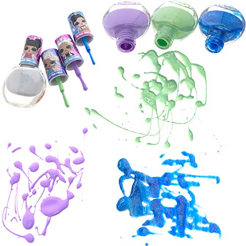 L.O.L Surprise! Townley Girl Juego de esmalte de uñas despegable no tóxico para niñas, colores brillantes y opacos, mayores de 5 años (18 piezas), para fiestas, fiestas de pijamas y cambios de imagen