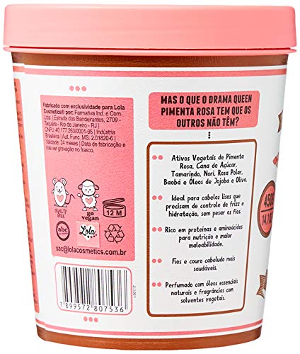 LOLA COSMETICS Drama Queen Pimenta Rosa-MÁSCARA 450G, Único, Estándar