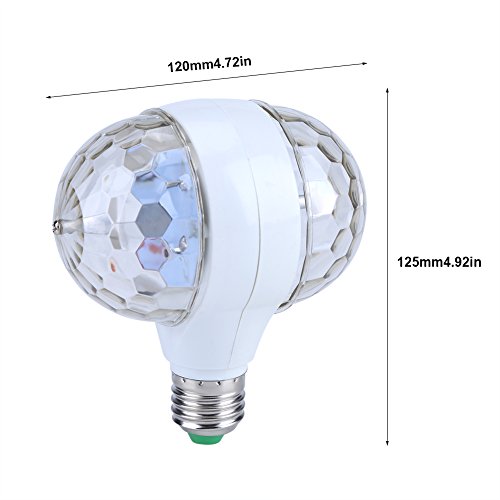 Luces Discoteca Bola E27 6W, efecto de fiesta navideña, bola mágica, LED KTV, DJ, luz de discoteca RGB LED (blanco)