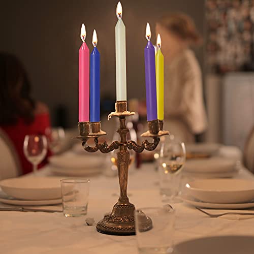 MAISITOO Velas 60 Colores Surtidos de hechizos Velas sin Goteo pequeño para Chimes, Magia, Congregación, vigilia con Velas, rituales, Decoración de Fiesta (10 Colores) 4 Pulgadas de Alto