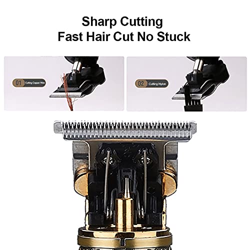 Maquina Cortar pelo Profesional, Bestauty Cortapelos Hombre Profesional Recortadora Barba 180 minutos Tiempo Trabajo con LCD Pantalla Aceite Lubricante Kit Familia ( Bronce )