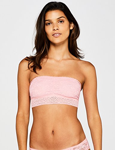 Marca Amazon - Iris & Lilly Sujetador Cotidiana Mujer, Pack de 2, Multicolor (Black/pink), S, Label: S
